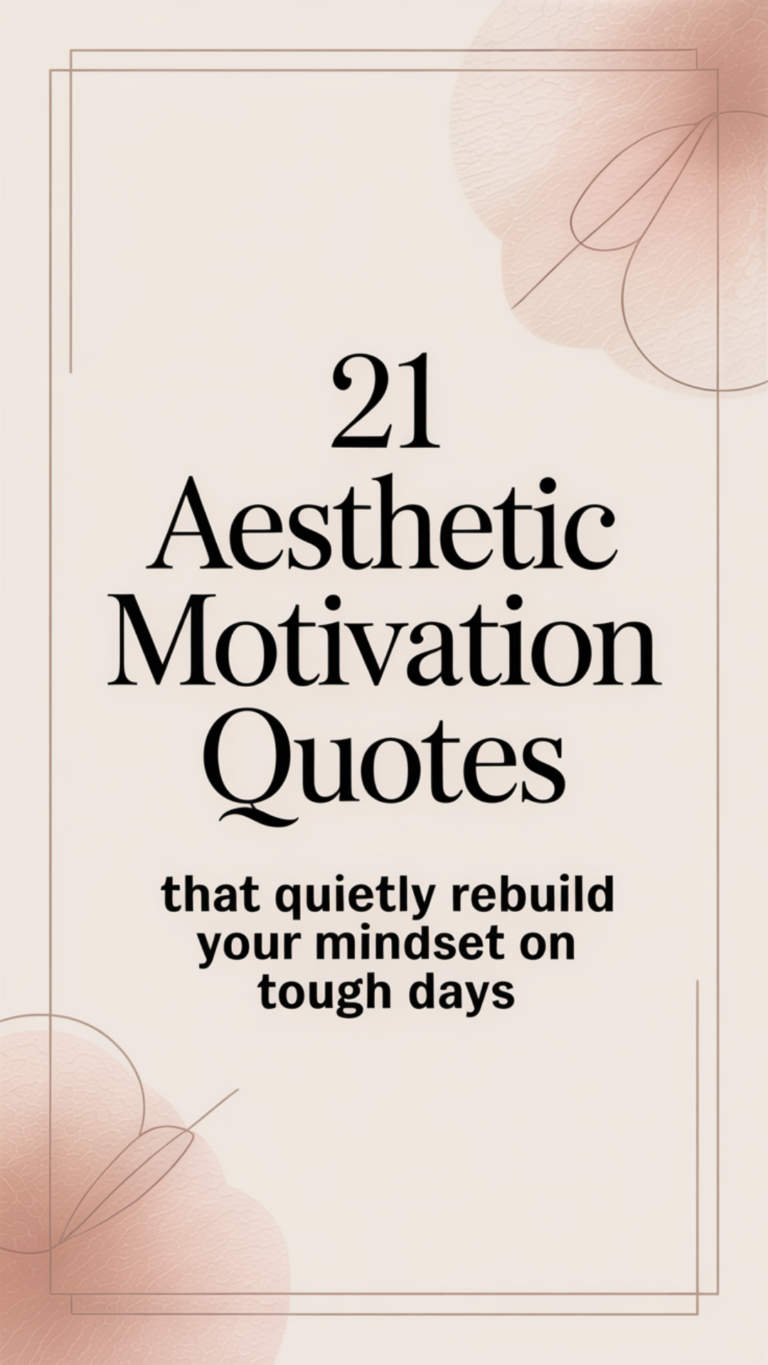 21 Aesthetic Motivation Quotes That Quietly Rebuild Your Mindset on Tough Days 21 Aesthetic Motivation Quotes That Quietly Rebuild Your Mindset on Tough Days