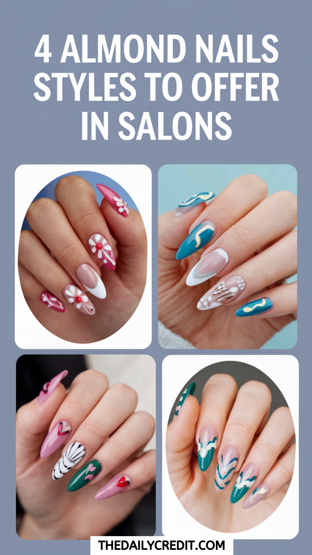 4 Almond Nails Styles to Offer in Salons