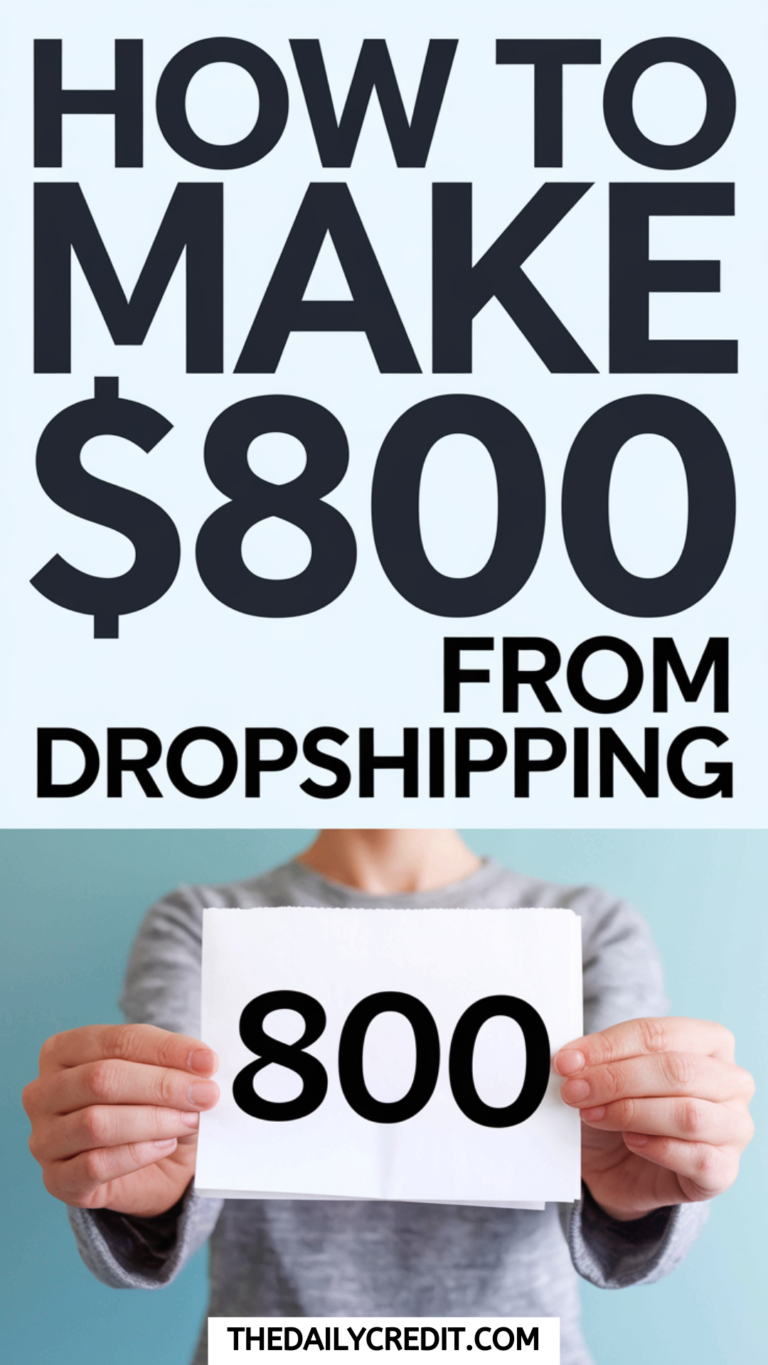 How to Make $800 from Dropshipping 2024